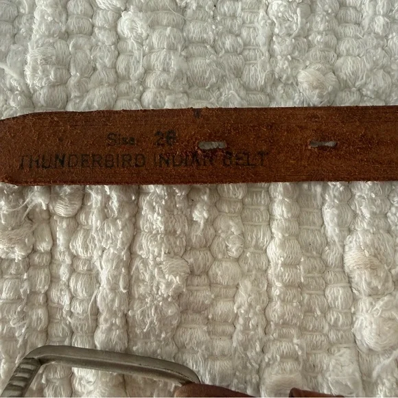 VTG 60s/70s Hand Tooled/Beaded Native Belt 26” Thunderbird Indian Belt - Picture 7 of 8
